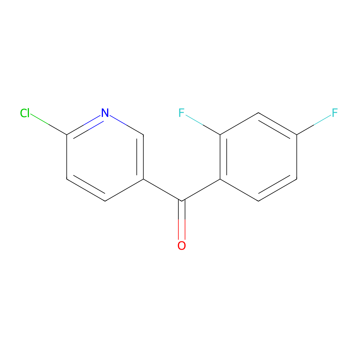 2-Chloro-5-(2,4-difluorobenzoyl)pyridine molecular structure, CAS 80099-96-3