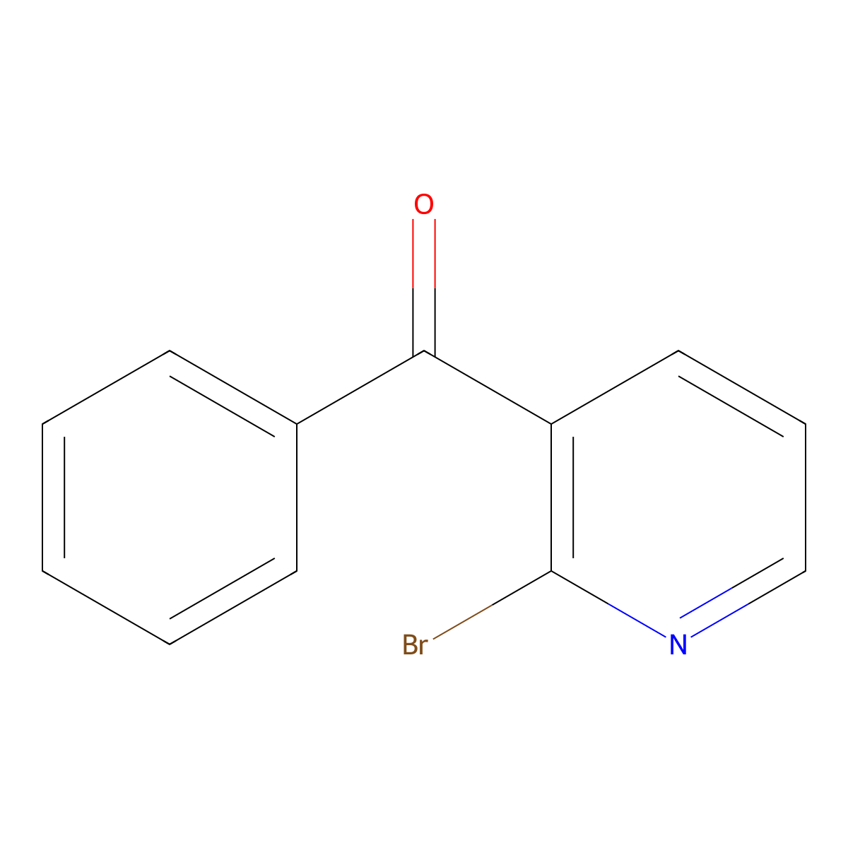 (2-Bromo-3-pyridinyl)phenylmethanone molecular structure, CAS 80100-13-6