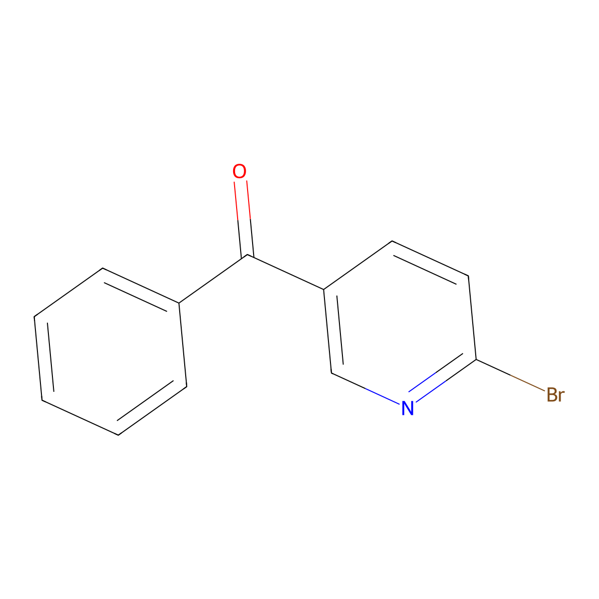 (6-Bromopyridin-3-yl)(phenyl)methanone molecular structure, CAS 80100-16-9