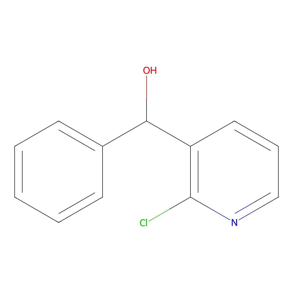 3-Pyridinemethanol, 2-chloro-alpha-phenyl- molecular structure, CAS 80100-23-8