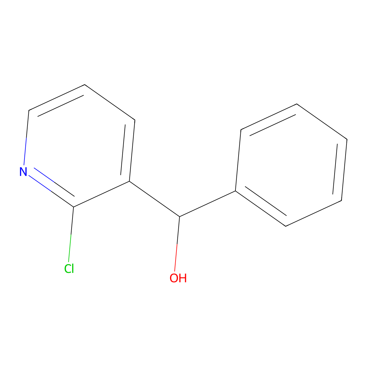 3-Pyridinemethanol, 2-chloro-alpha-phenyl- molecular structure, CAS 80100-23-8