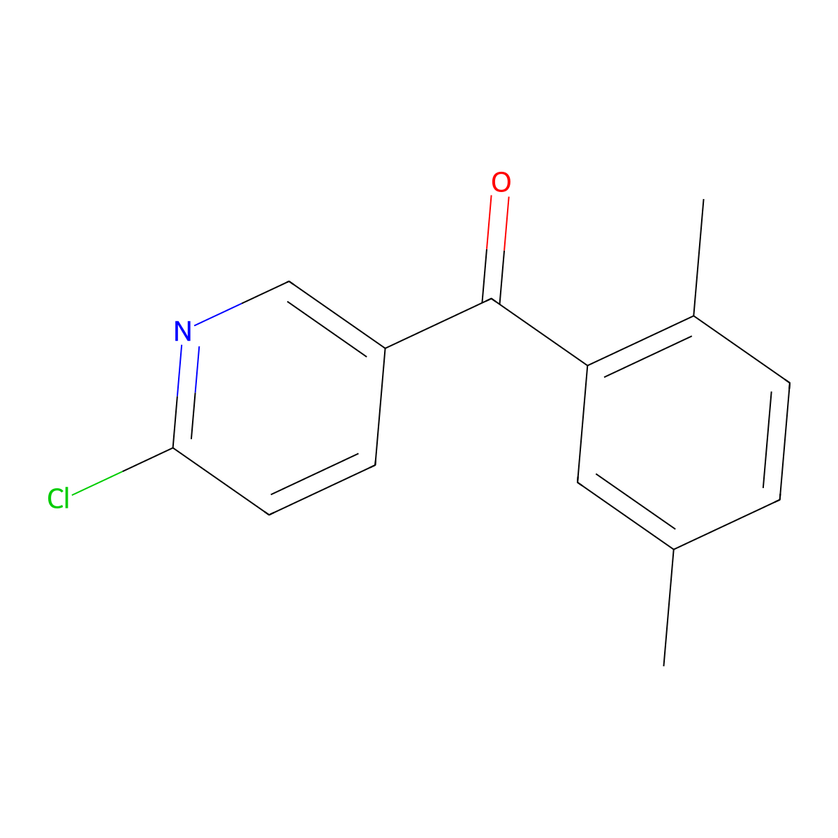 2-Chloro-5-(2,5-dimethylbenzoyl)pyridine molecular structure, CAS 80100-54-5