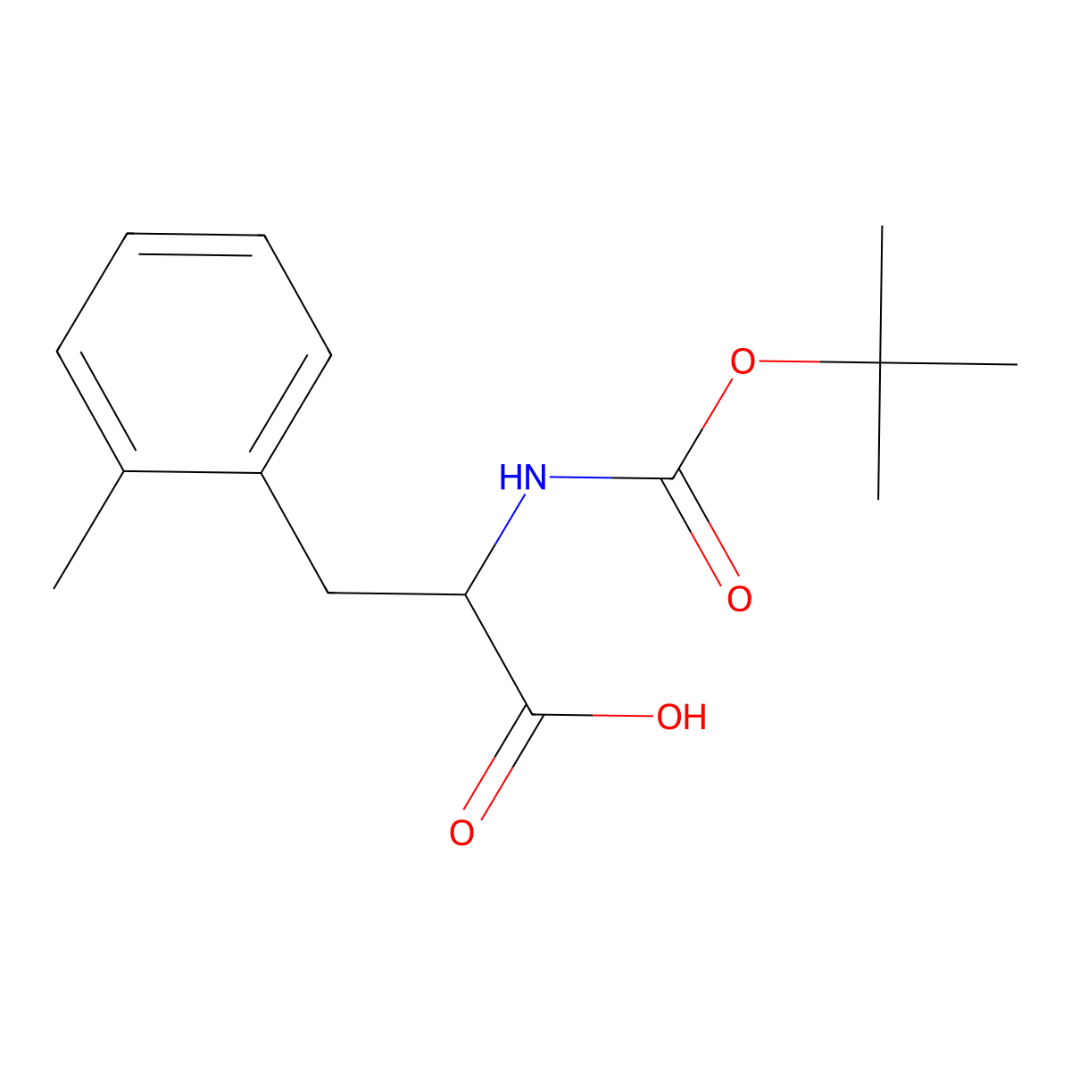 Boc-2-methyl-D-phenylalanine molecular structure, CAS 80102-29-0