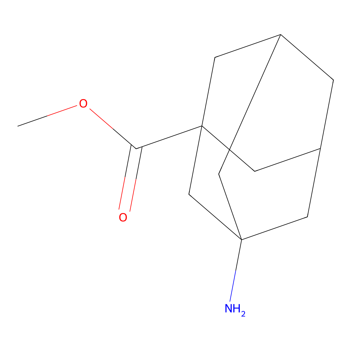 Methyl 3-aminoadamantane-1-carboxylate molecular structure, CAS 80103-18-0