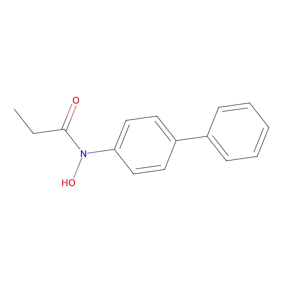 N-Hydroxy-N-propionyl-4-aminobiphenyl molecular structure, CAS 80115-73-7
