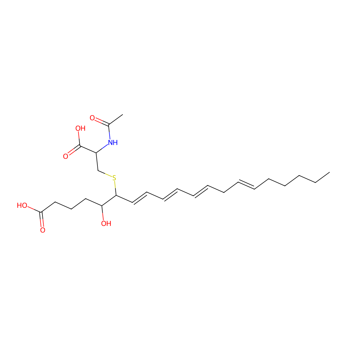 N-acetyl Leukotriene E4 molecular structure, CAS 80115-95-3