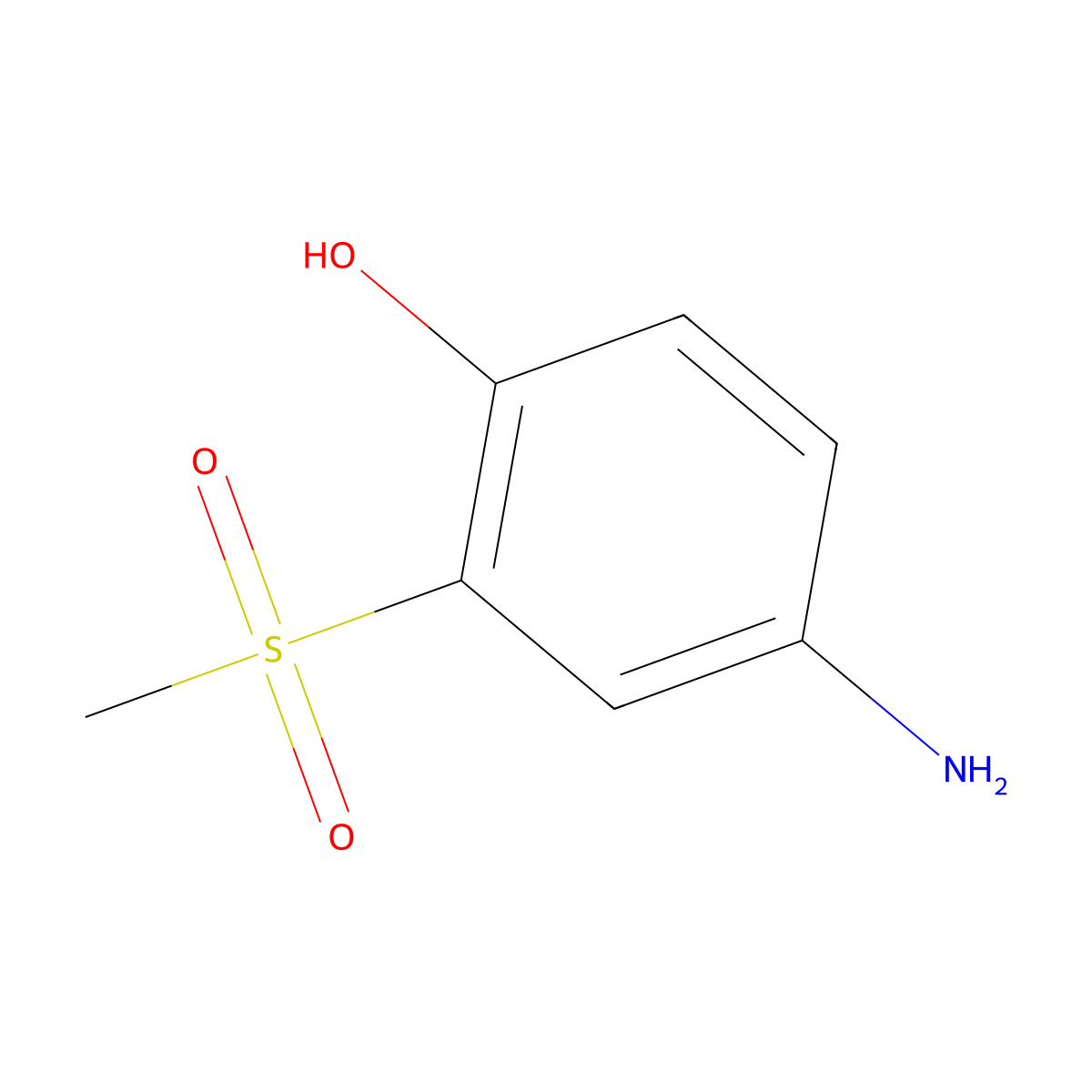 4-Amino-2-methanesulfonylphenol molecular structure, CAS 801160-92-9