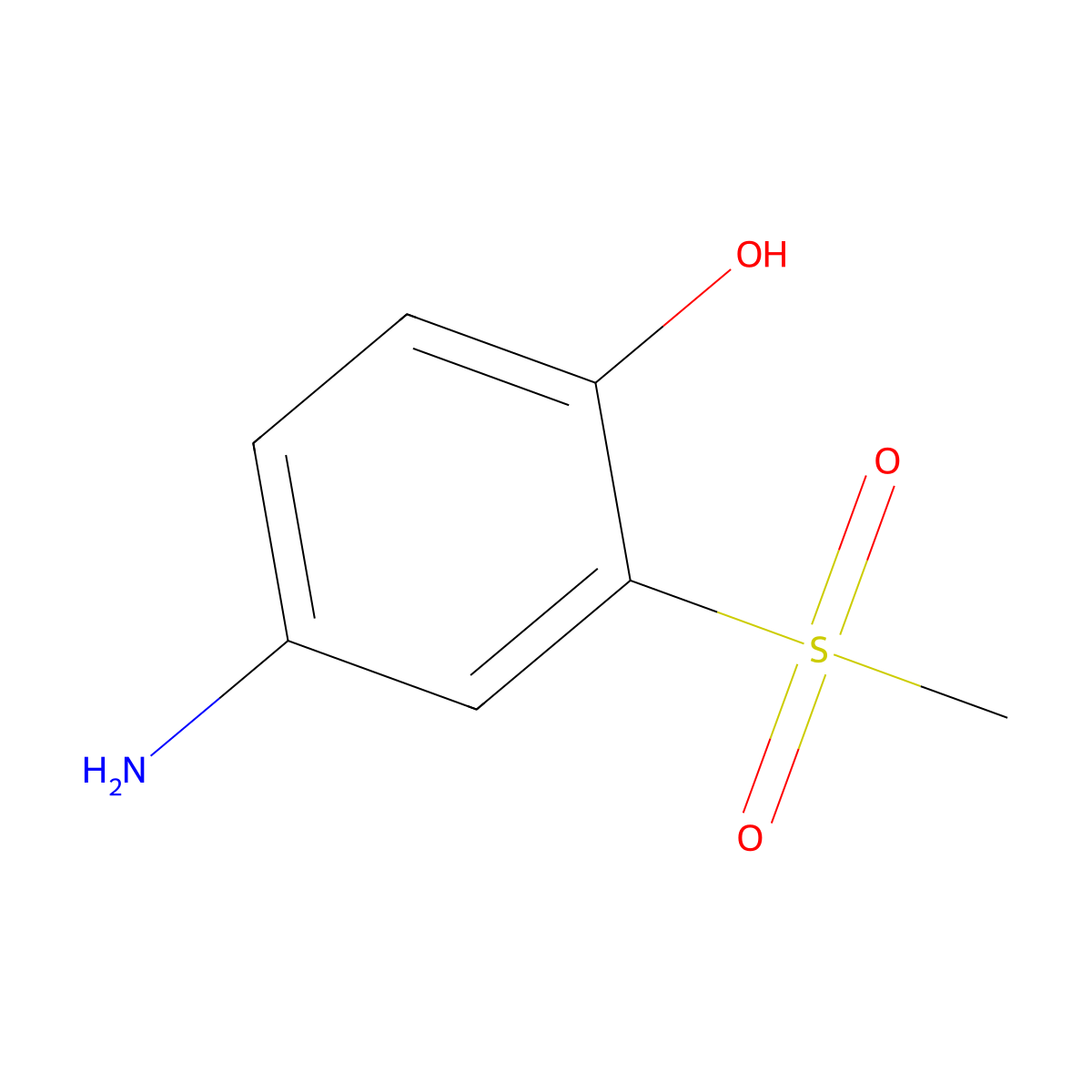 4-Amino-2-methanesulfonylphenol molecular structure, CAS 801160-92-9