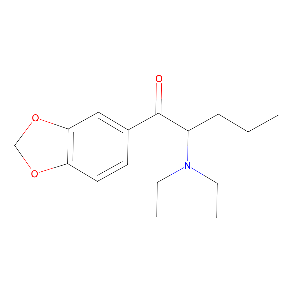 N,N-Diethylpentylone molecular structure, CAS 801171-27-7