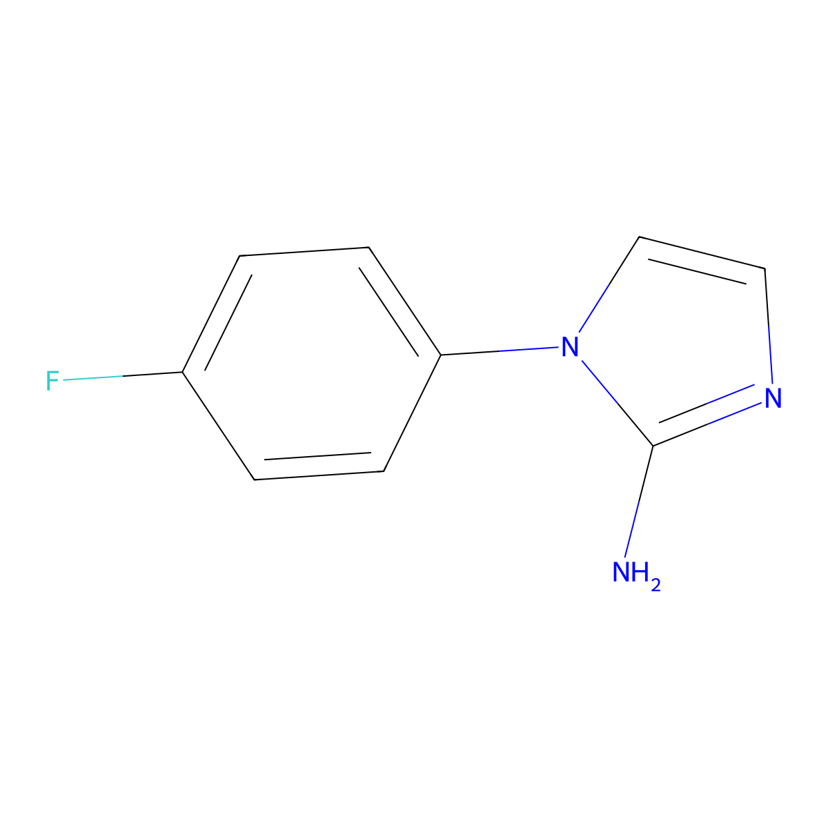 1-(4-Fluorophenyl)-1H-imidazol-2-amine molecular structure, CAS 801182-85-4