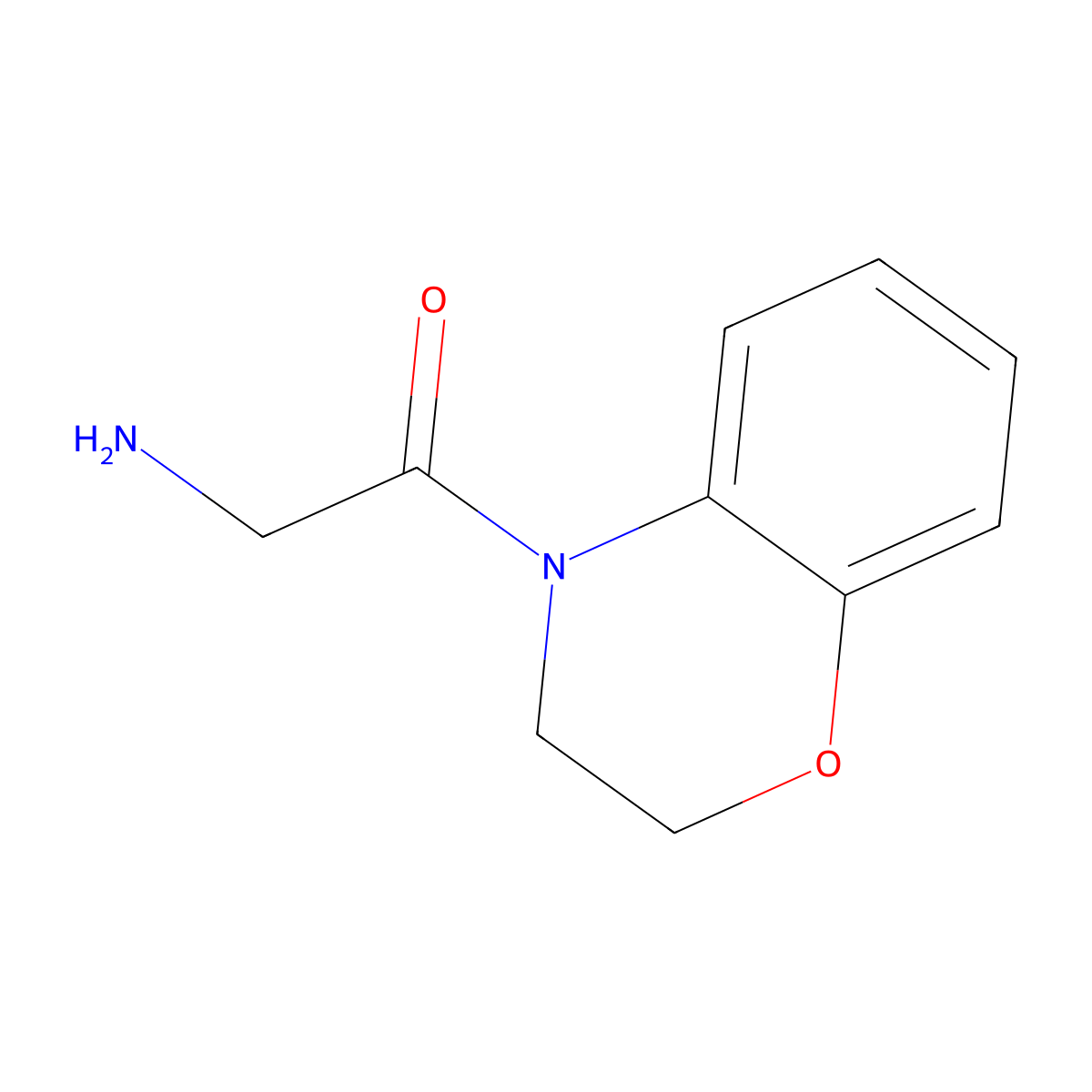 2-Amino-1-(3,4-dihydro-2H-1,4-benzoxazin-4-yl)ethan-1-one molecular structure, CAS 801184-28-1