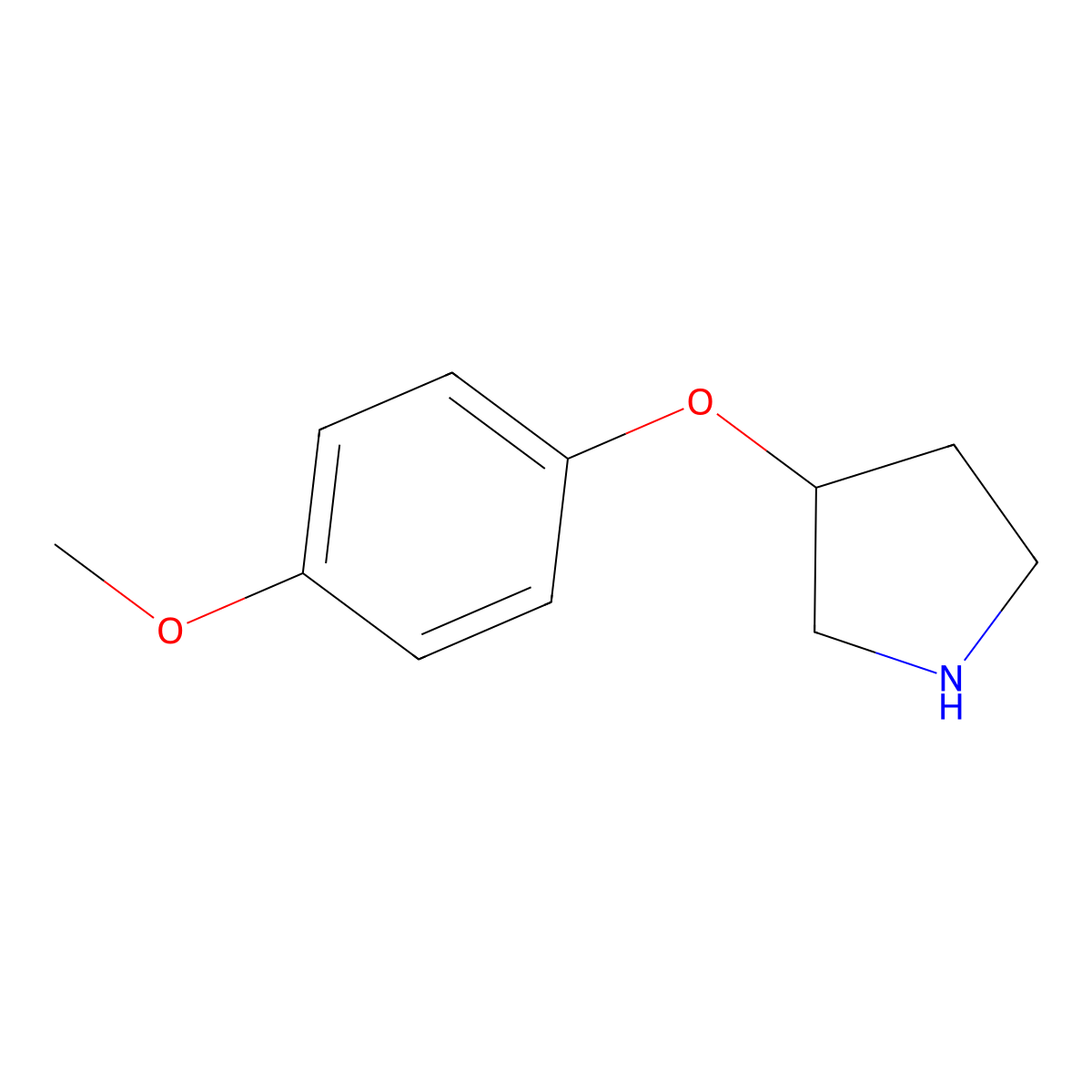 3-(4-Methoxyphenoxy)pyrrolidine molecular structure, CAS 801186-82-3