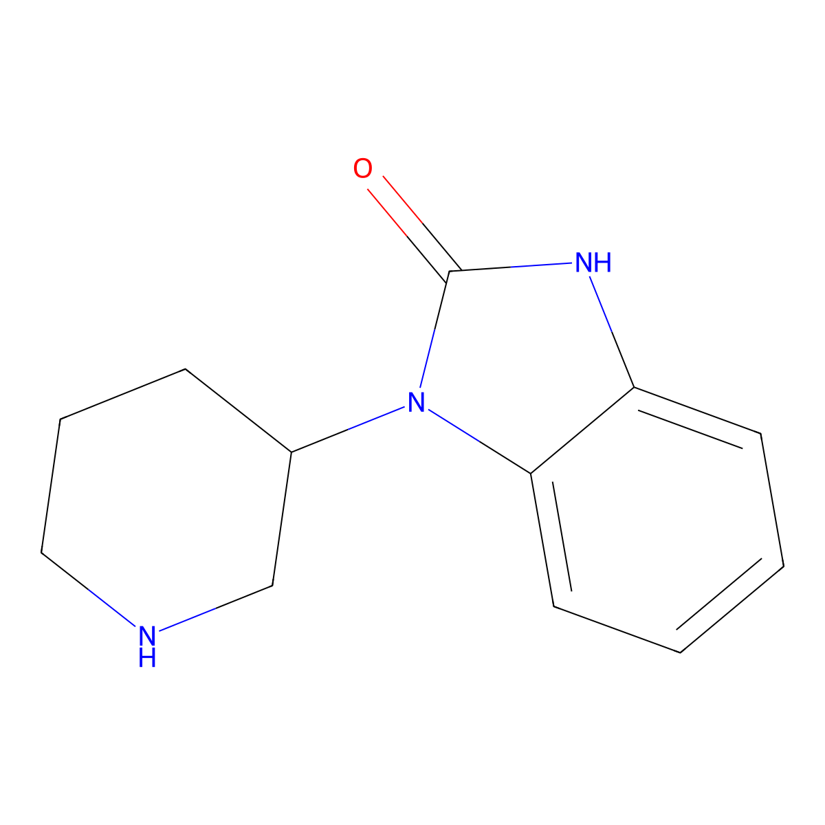 1-(piperidin-3-yl)-1H-benzo[d]imidazol-2(3H)-one molecular structure, CAS 80119-33-1