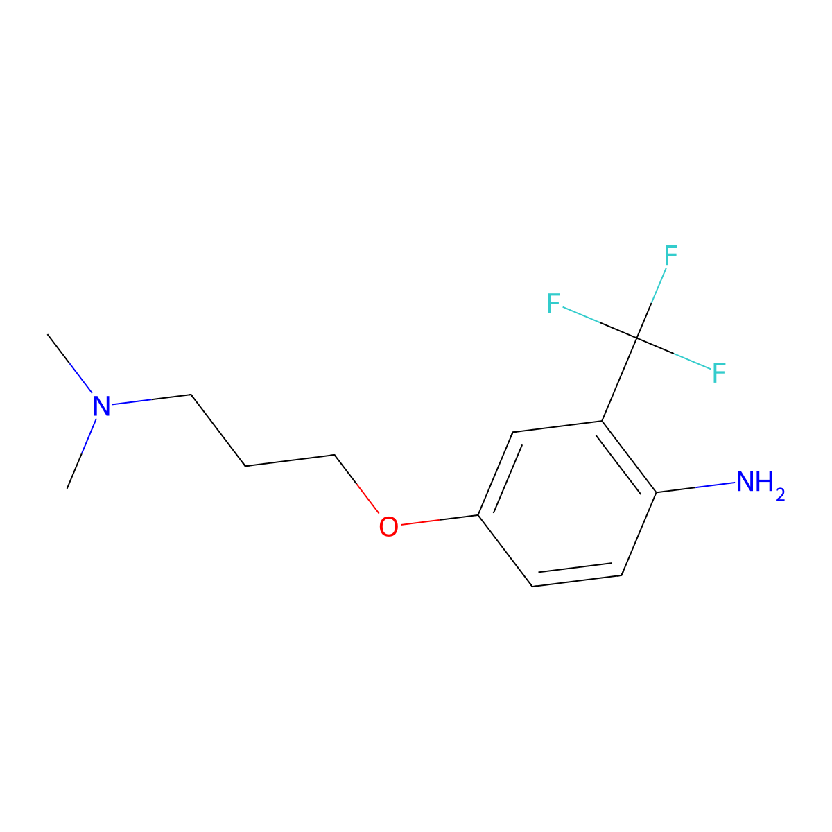 N-{3-[4-Amino-3-(trifluoromethyl)phenoxy]propyl}-N,N-dimethylamine molecular structure, CAS 801190-26-1
