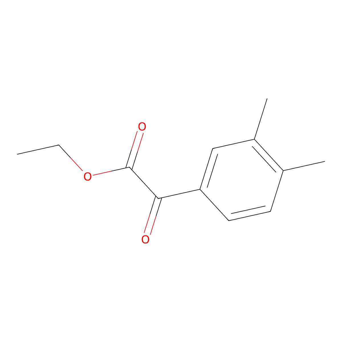 Ethyl 3,4-dimethylbenzoylformate molecular structure, CAS 80120-32-7