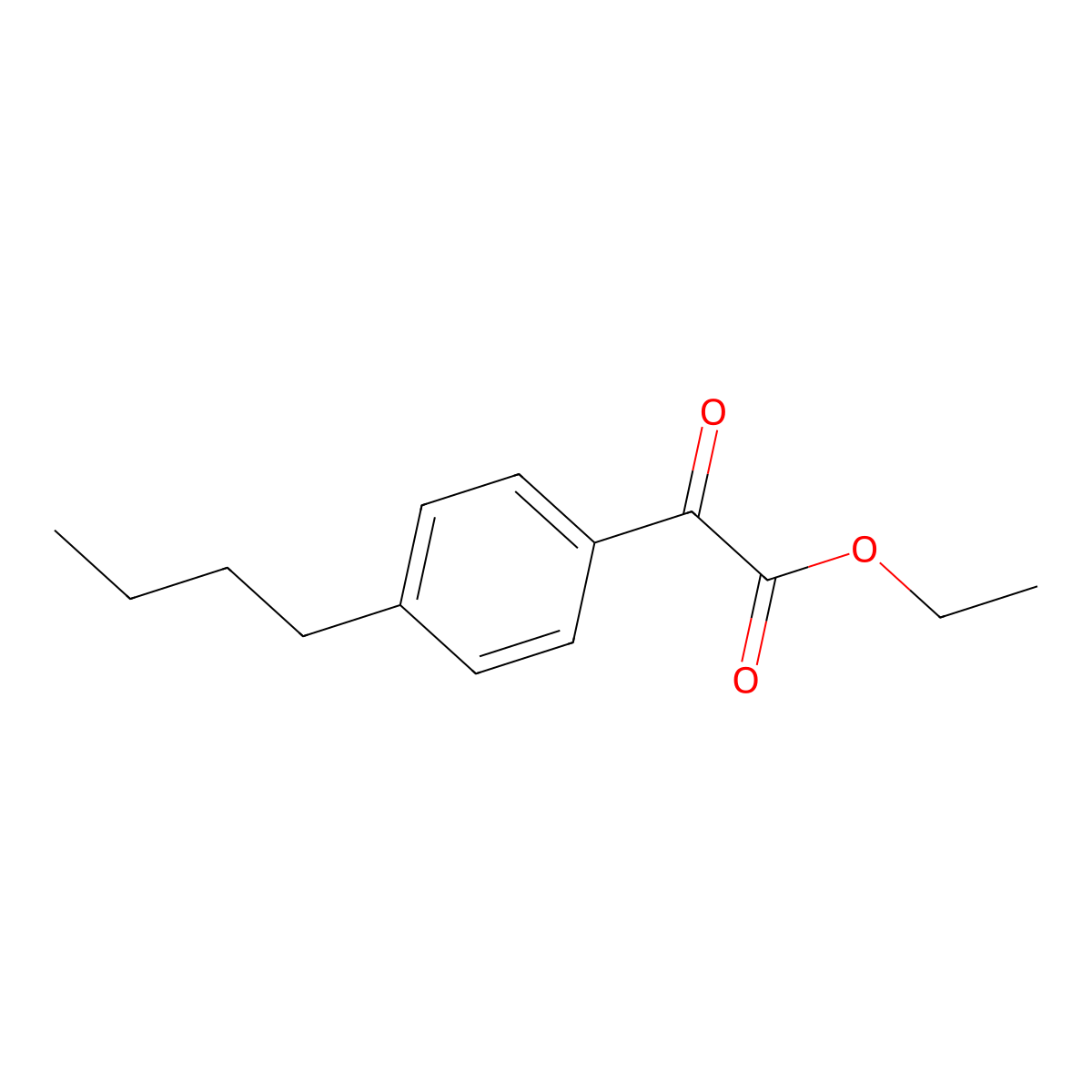 Ethyl 4-n-butylbenzoylformate molecular structure, CAS 80120-35-0