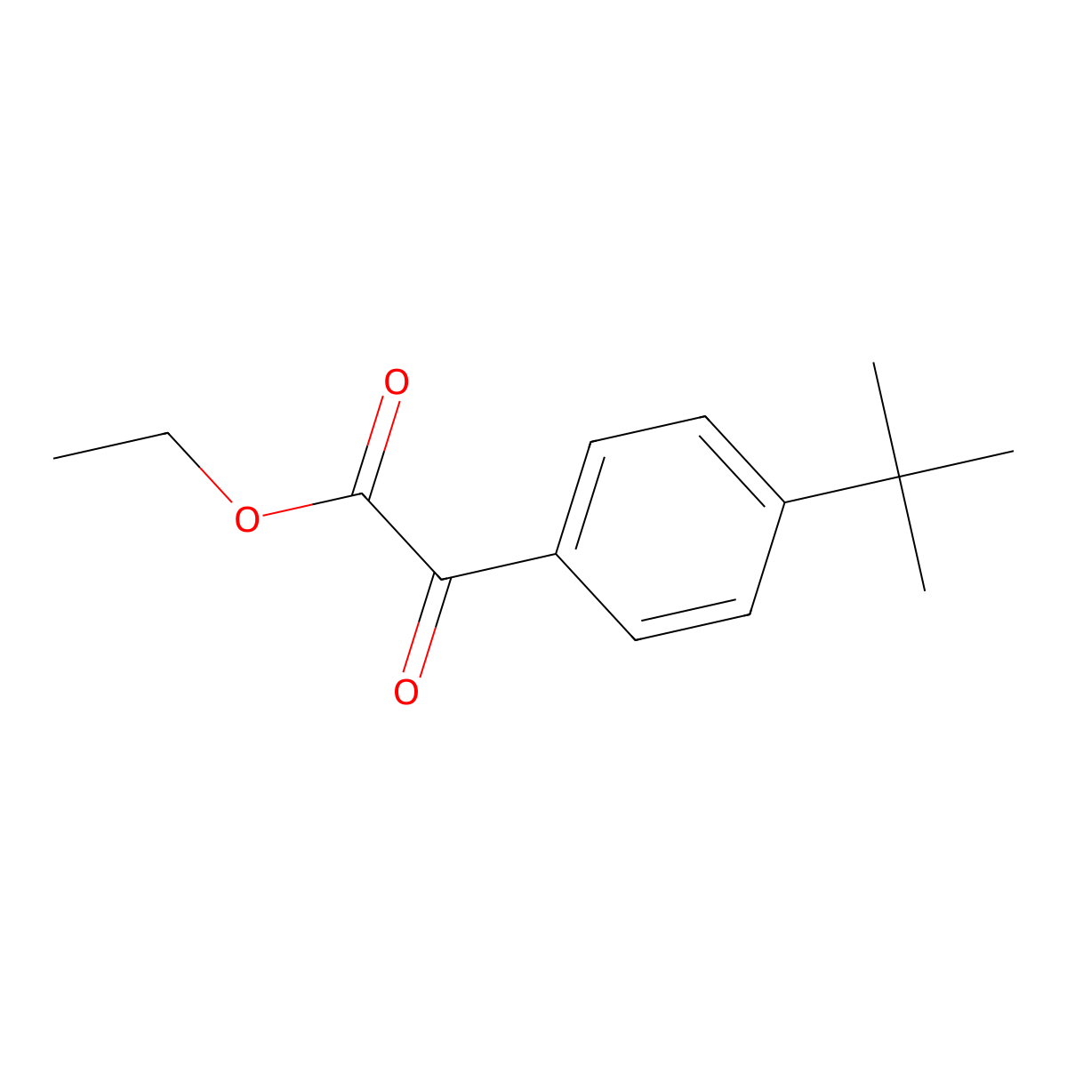 Ethyl (4-tert-butylphenyl)(oxo)acetate molecular structure, CAS 80120-36-1