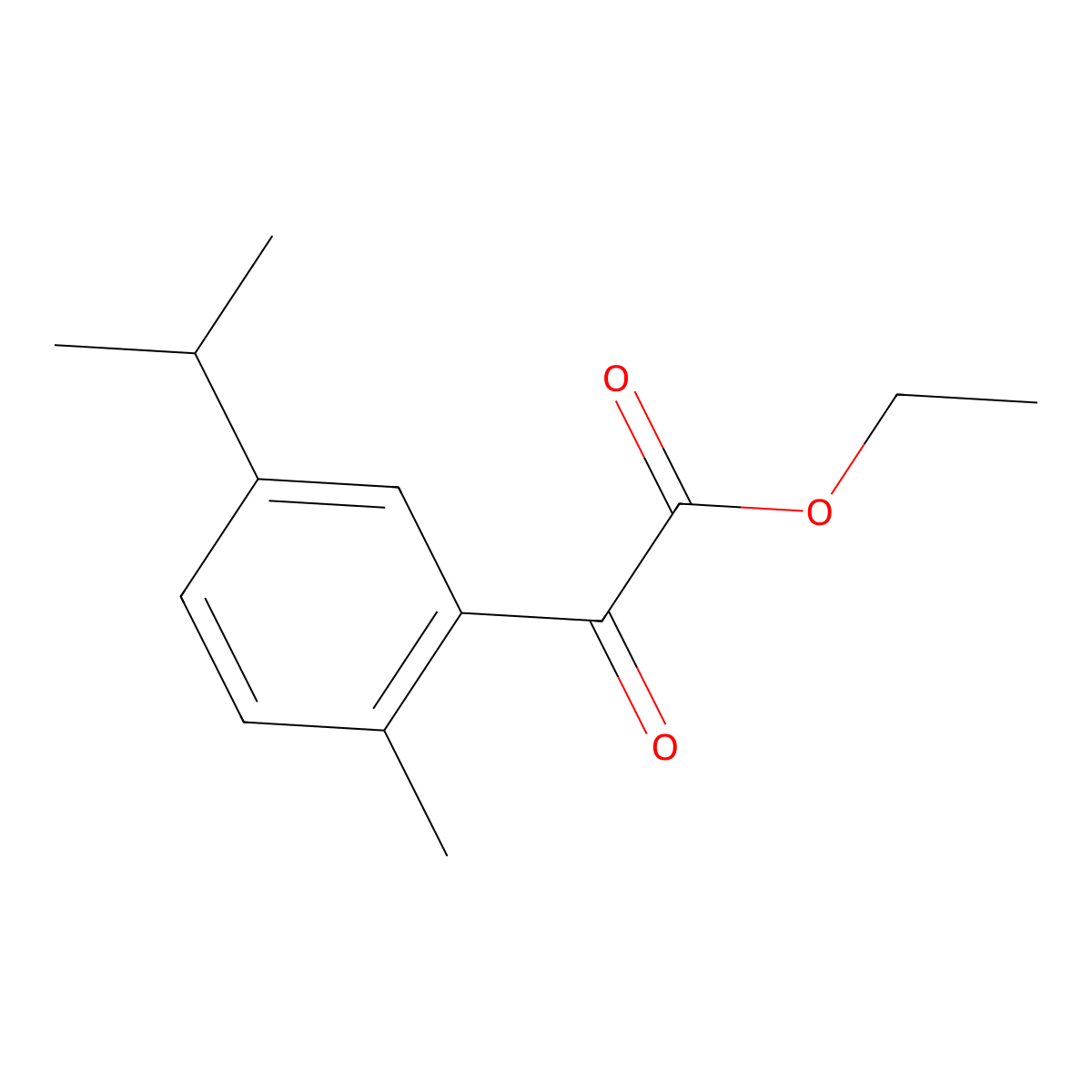 Ethyl [2-methyl-5-(propan-2-yl)phenyl](oxo)acetate molecular structure, CAS 80120-37-2