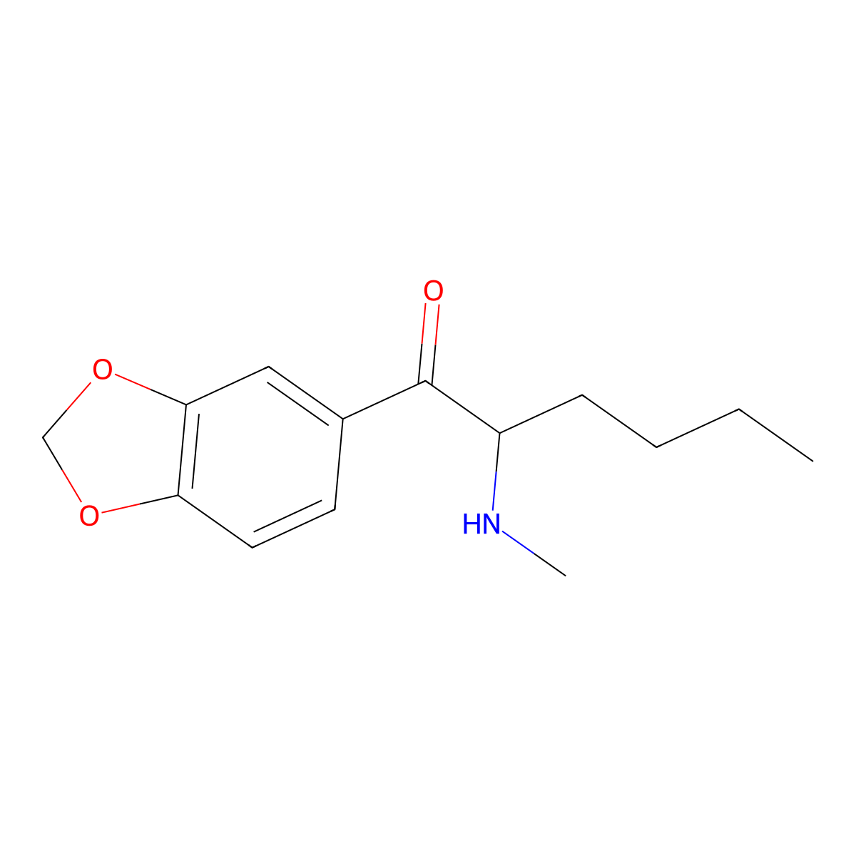 N-Methyl hexylone molecular structure, CAS 801201-08-1
