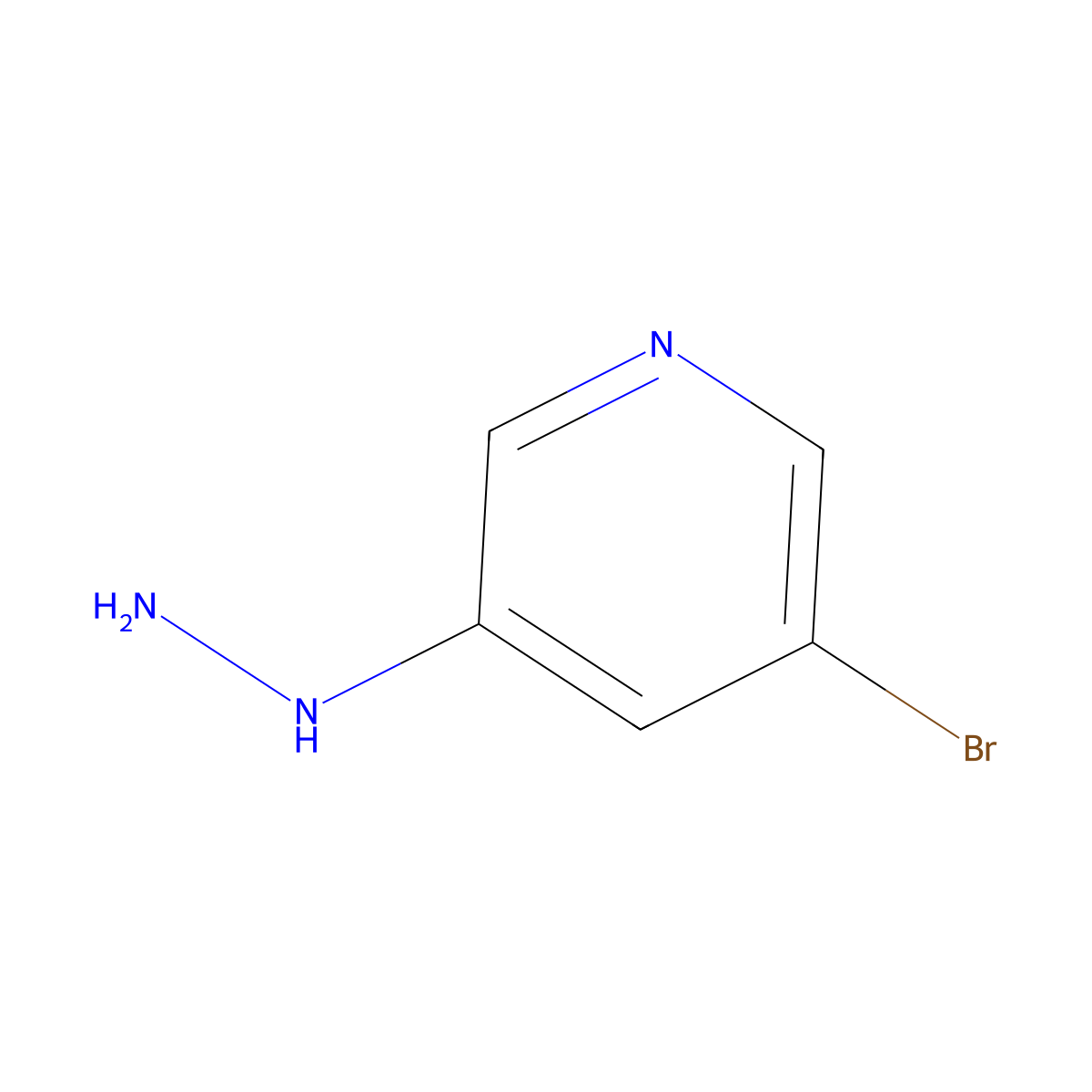 3-Bromo-5-hydrazinylpyridine molecular structure, CAS 801203-50-9