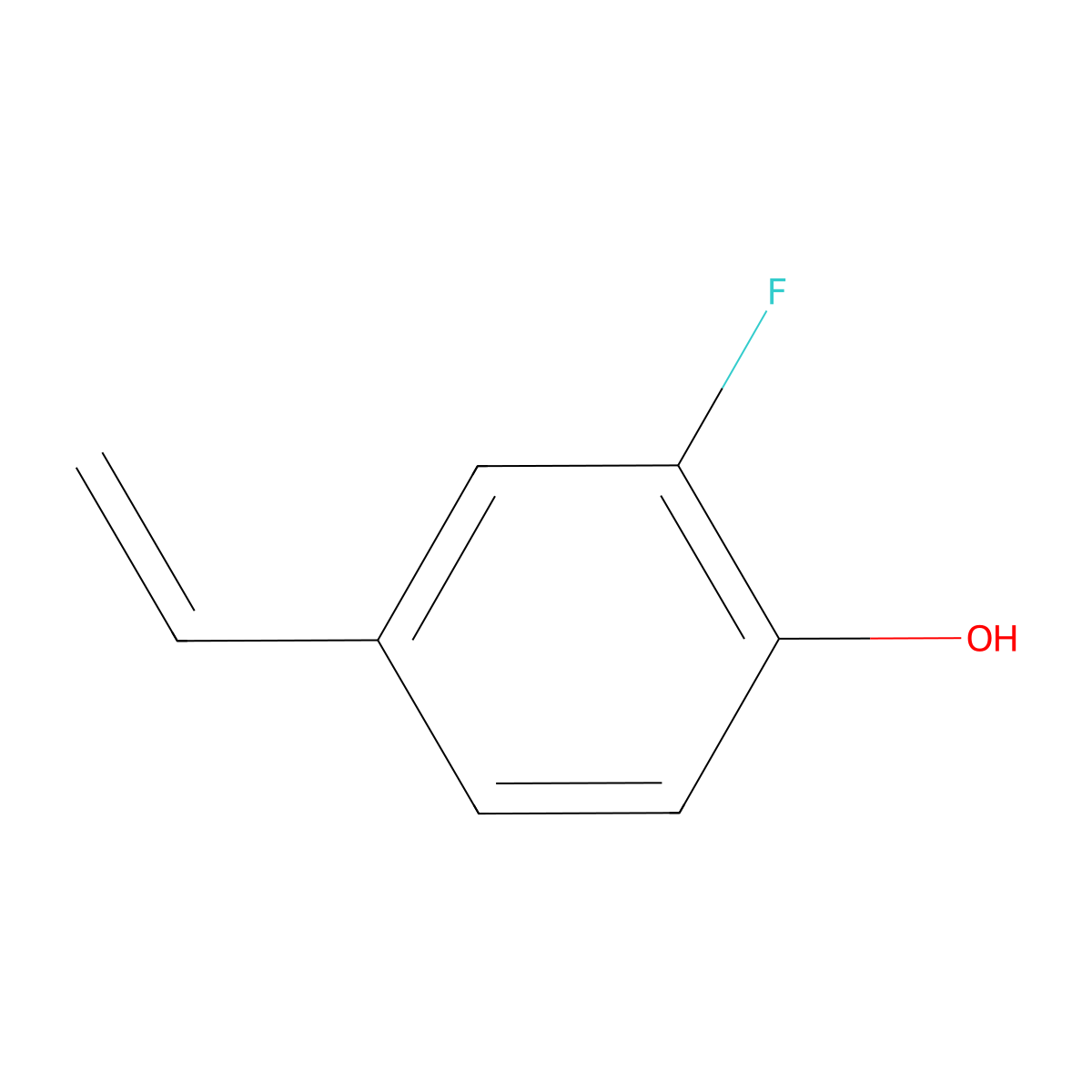 4-Ethenyl-2-fluorophenol molecular structure, CAS 80122-44-7