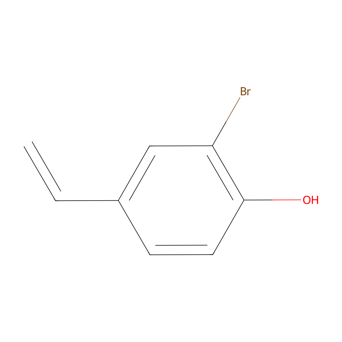 2-Bromo-4-ethenylphenol molecular structure, CAS 80122-46-9