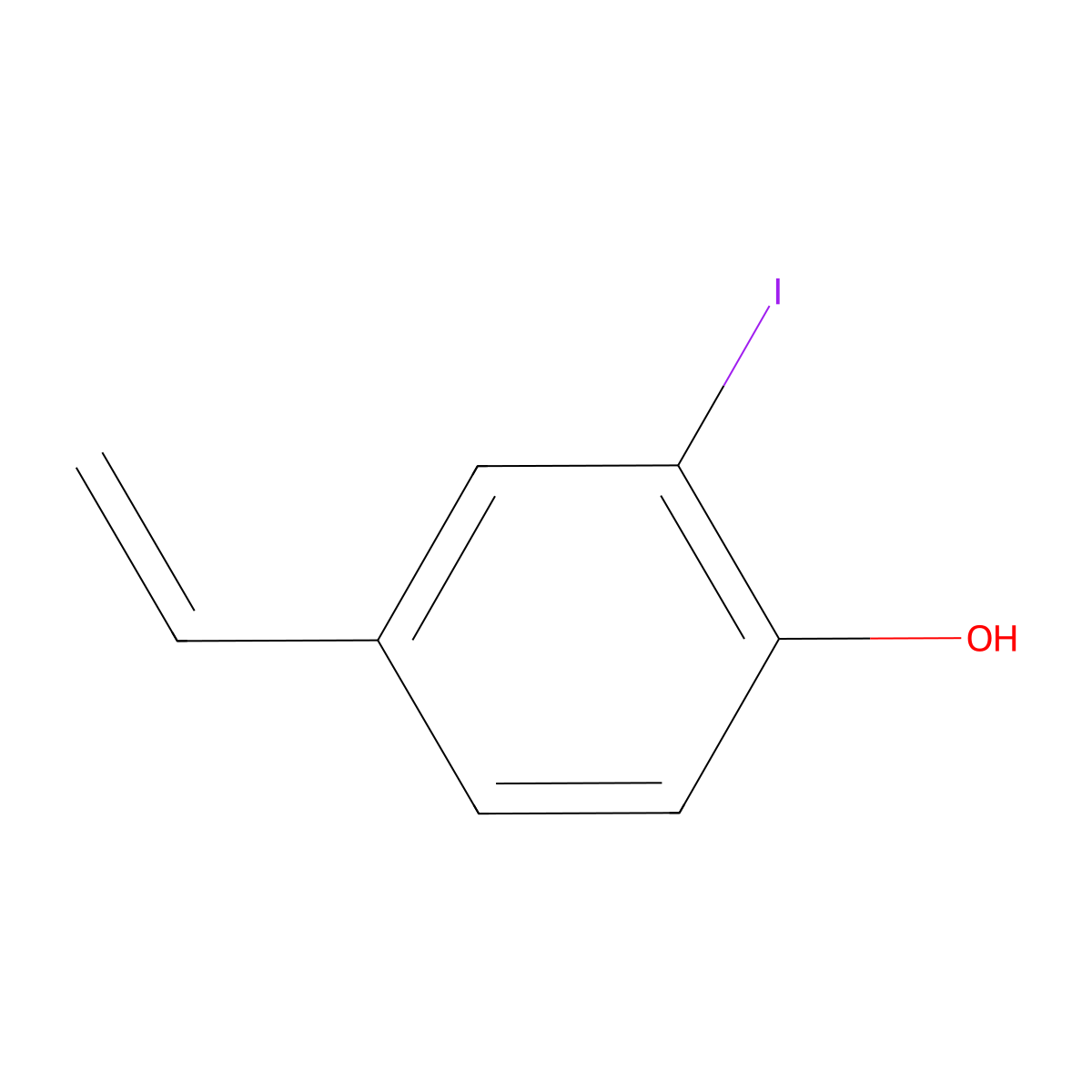 4-Ethenyl-2-iodophenol molecular structure, CAS 80122-78-7