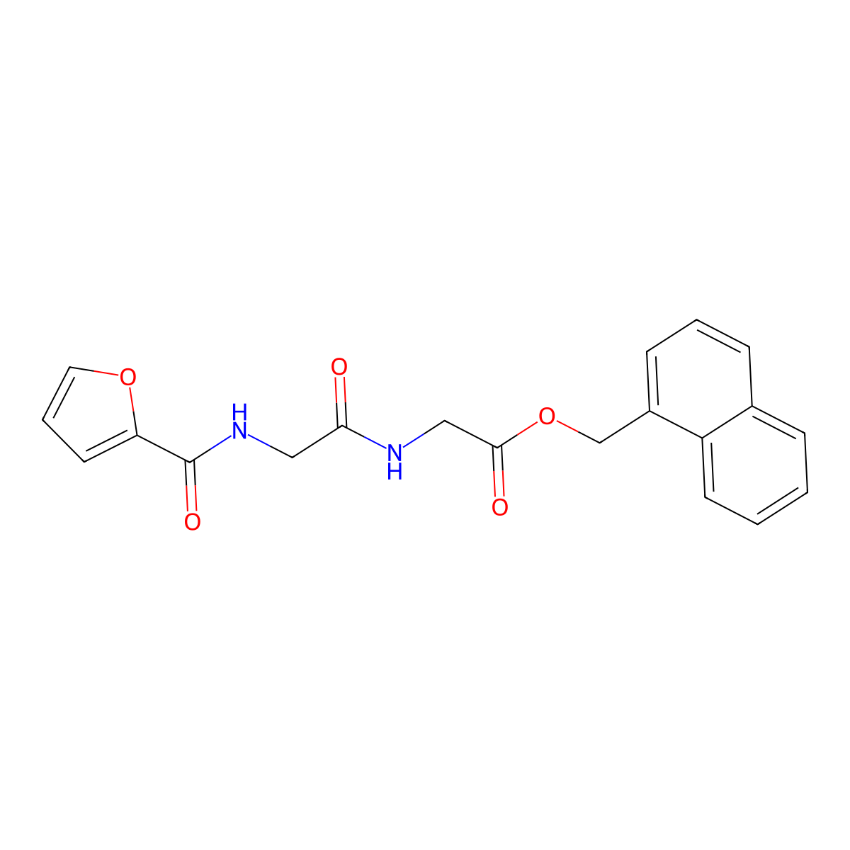 naphthalen-1-ylmethyl N-(furan-2-ylcarbonyl)glycylglycinate molecular structure, CAS 801223-87-0