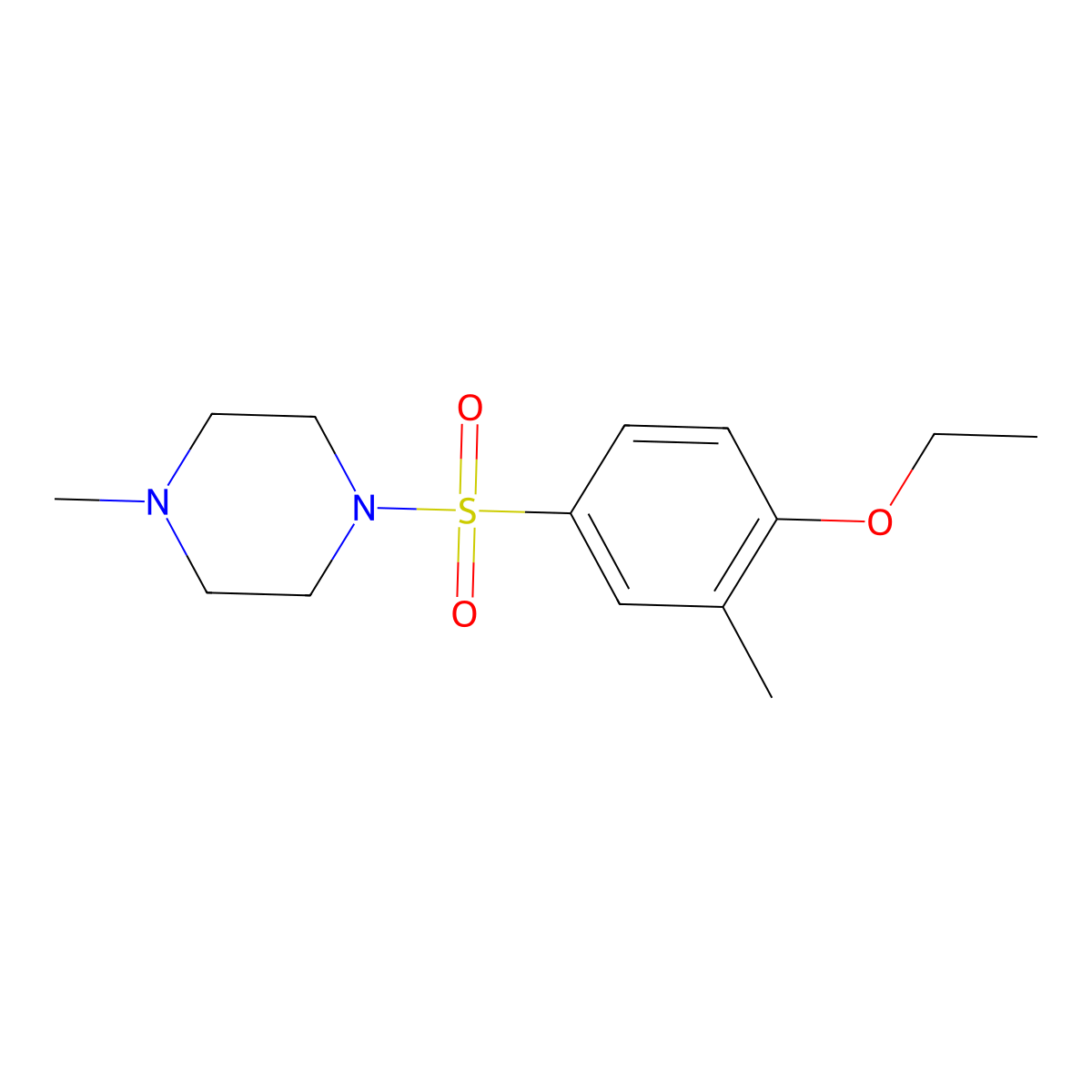 1-(4-Ethoxy-3-methylphenyl)sulfonyl-4-methylpiperazine molecular structure, CAS 801224-81-7