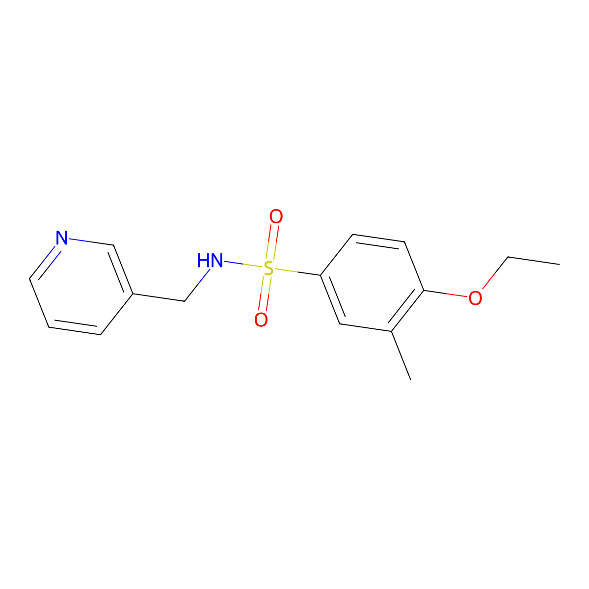4-Ethoxy-3-methyl-N-pyridin-3-ylmethyl-benzenesulfonamide molecular structure, CAS 801224-87-3