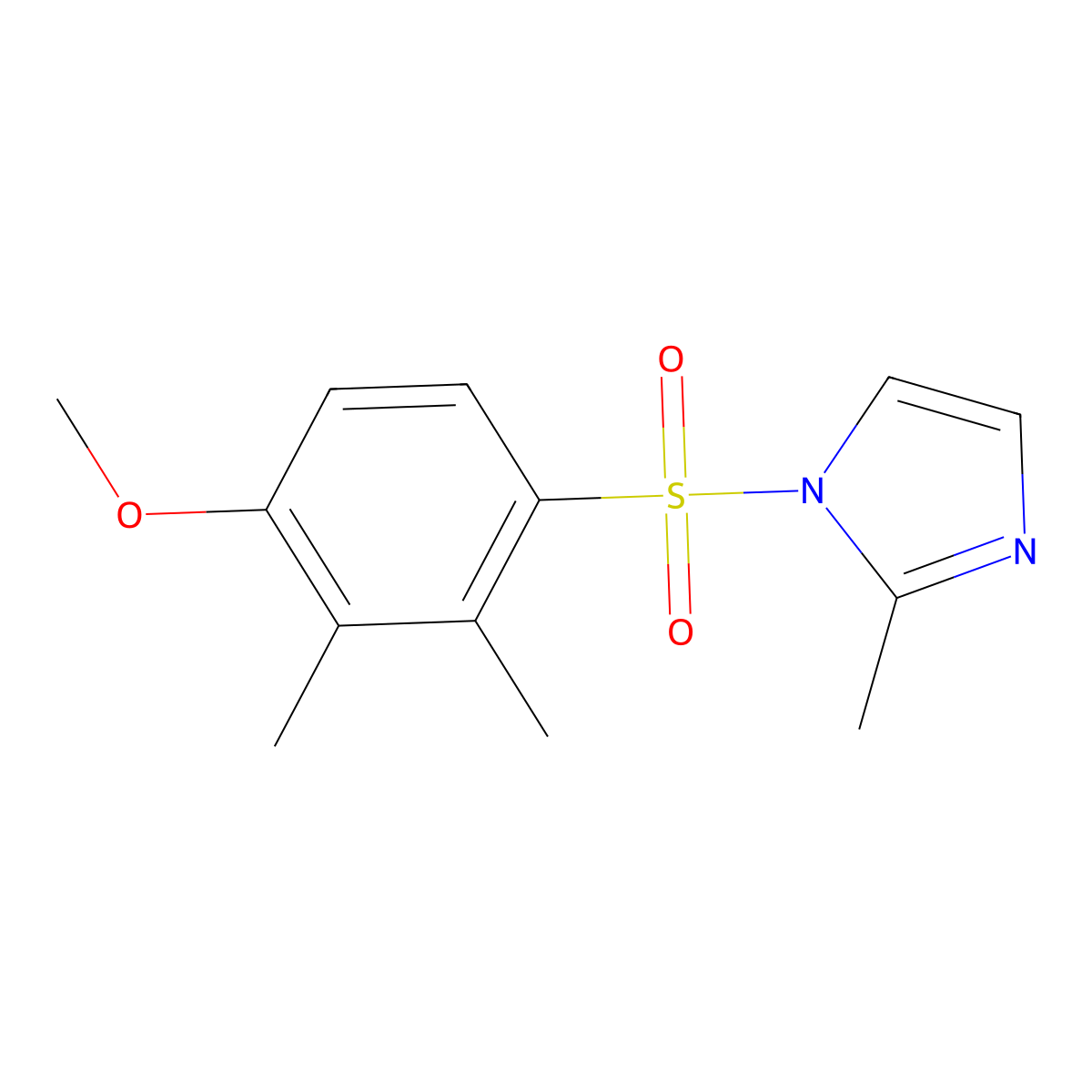 1-(4-Methoxy-2,3-dimethylphenyl)sulfonyl-2-methylimidazole molecular structure, CAS 801224-90-8