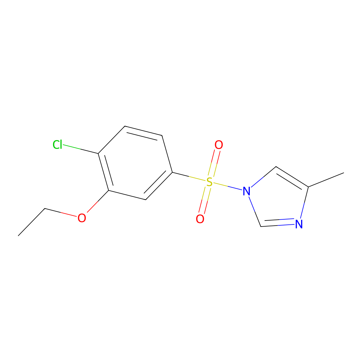 1-(4-Chloro-3-ethoxyphenyl)sulfonyl-4-methylimidazole molecular structure, CAS 801224-95-3
