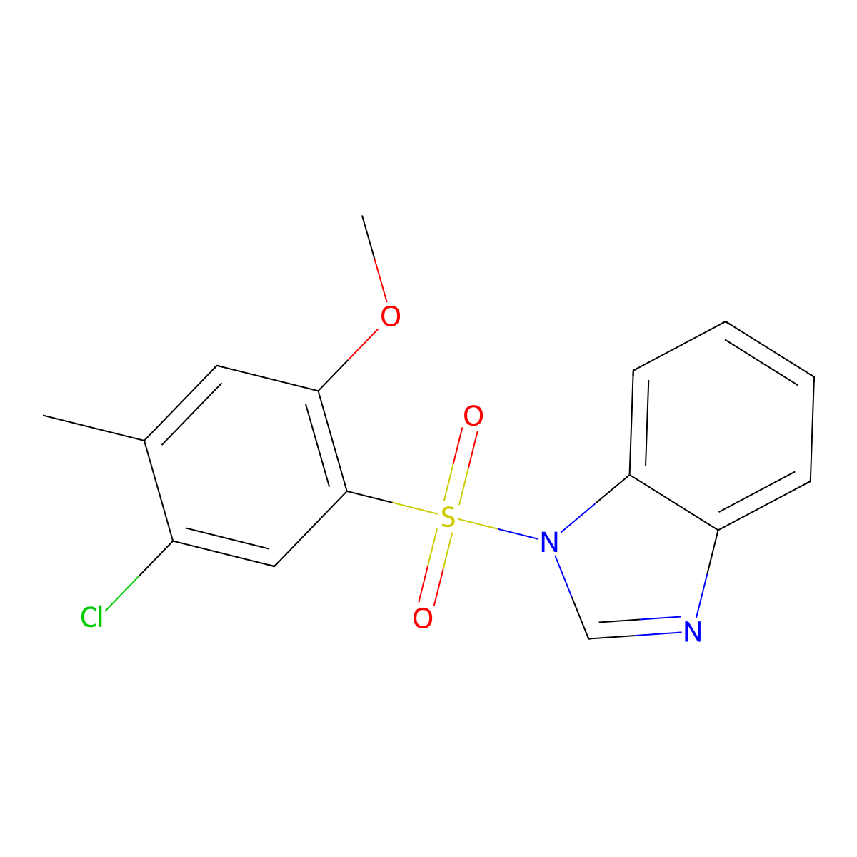 1-(5-Chloro-2-methoxy-4-methyl-benzenesulfonyl)-1H-benzoimidazole molecular structure, CAS 801225-03-6