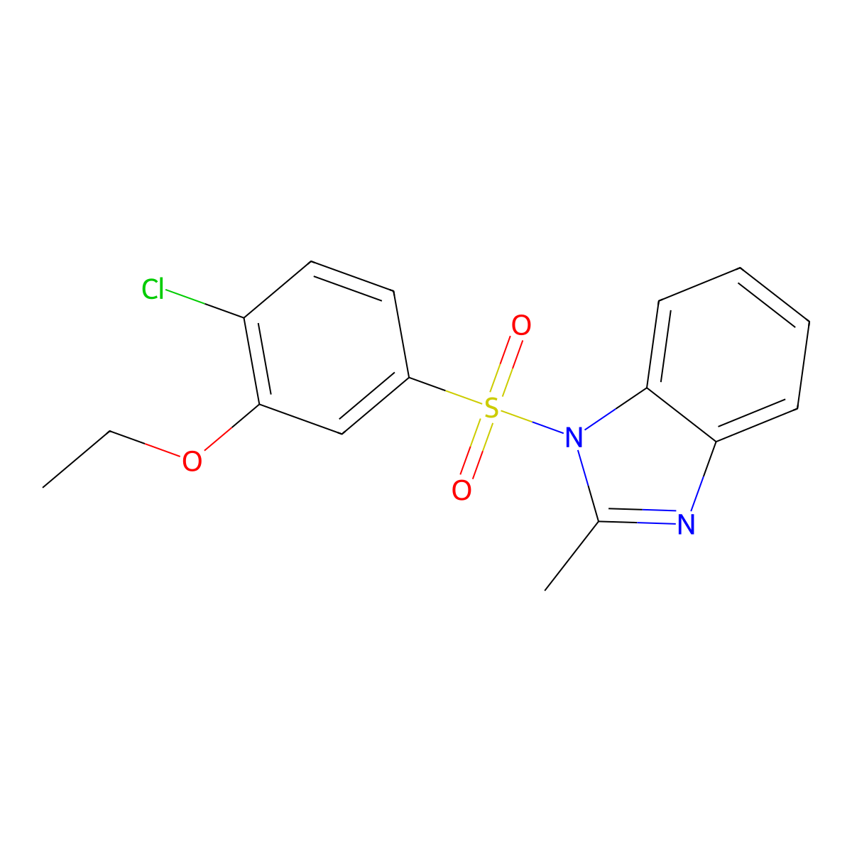 1-(4-Chloro-3-ethoxyphenyl)sulfonyl-2-methylbenzimidazole molecular structure, CAS 801225-04-7
