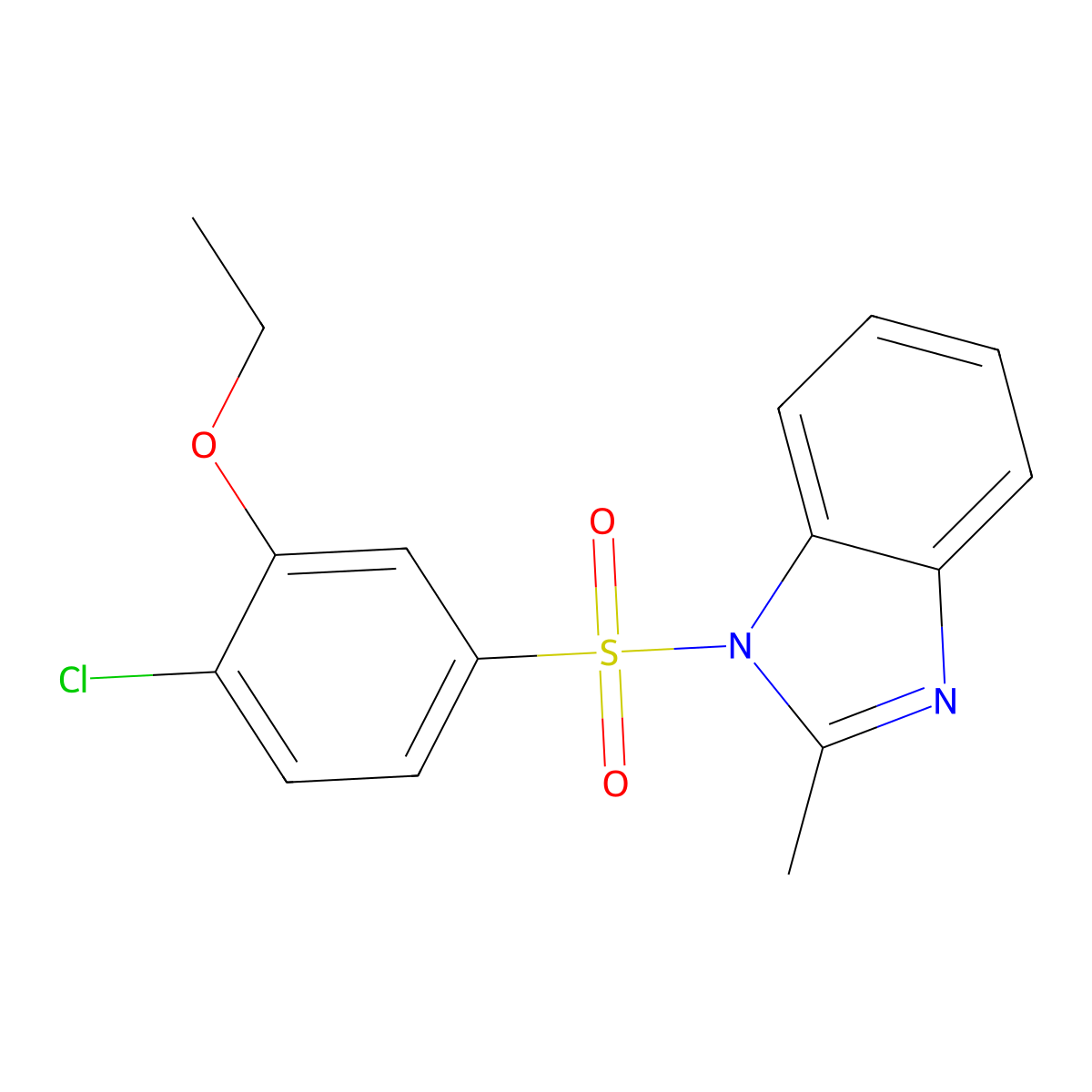 1-(4-Chloro-3-ethoxyphenyl)sulfonyl-2-methylbenzimidazole molecular structure, CAS 801225-04-7