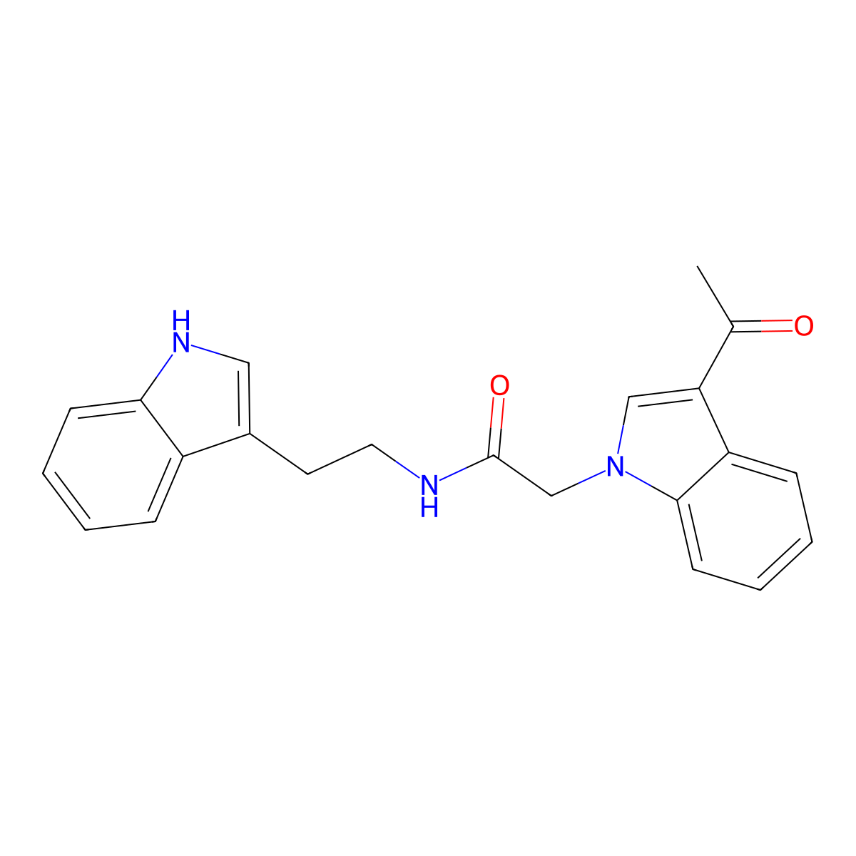 2-(3-Acetyl-indol-1-yl)-N-[2-(1H-indol-3-yl)-ethyl]-acetamide molecular structure, CAS 801225-35-4