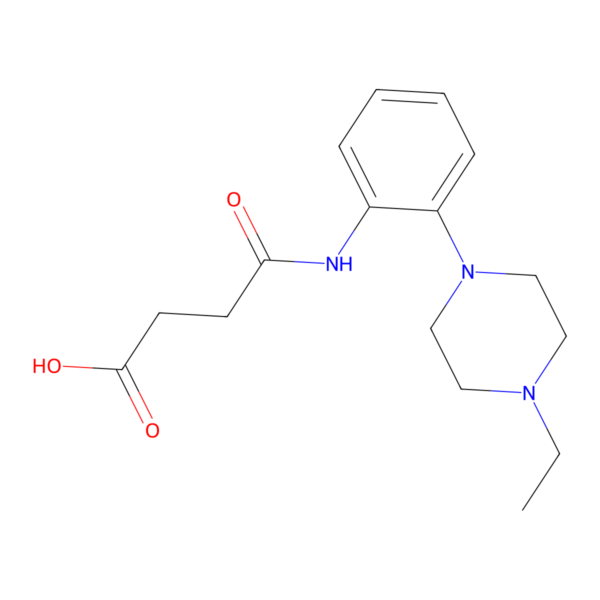 N-[2-(4-Ethyl-piperazin-1-yl)-phenyl]-succinamic acid molecular structure, CAS 801227-62-3
