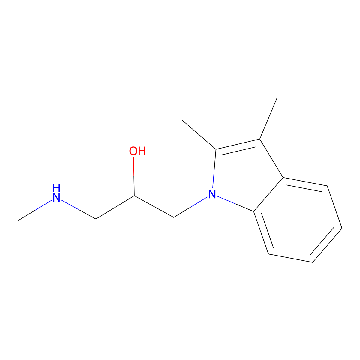 1-(2,3-Dimethyl-indol-1-yl)-3-methylamino-propan-2-ol molecular structure, CAS 801228-19-3