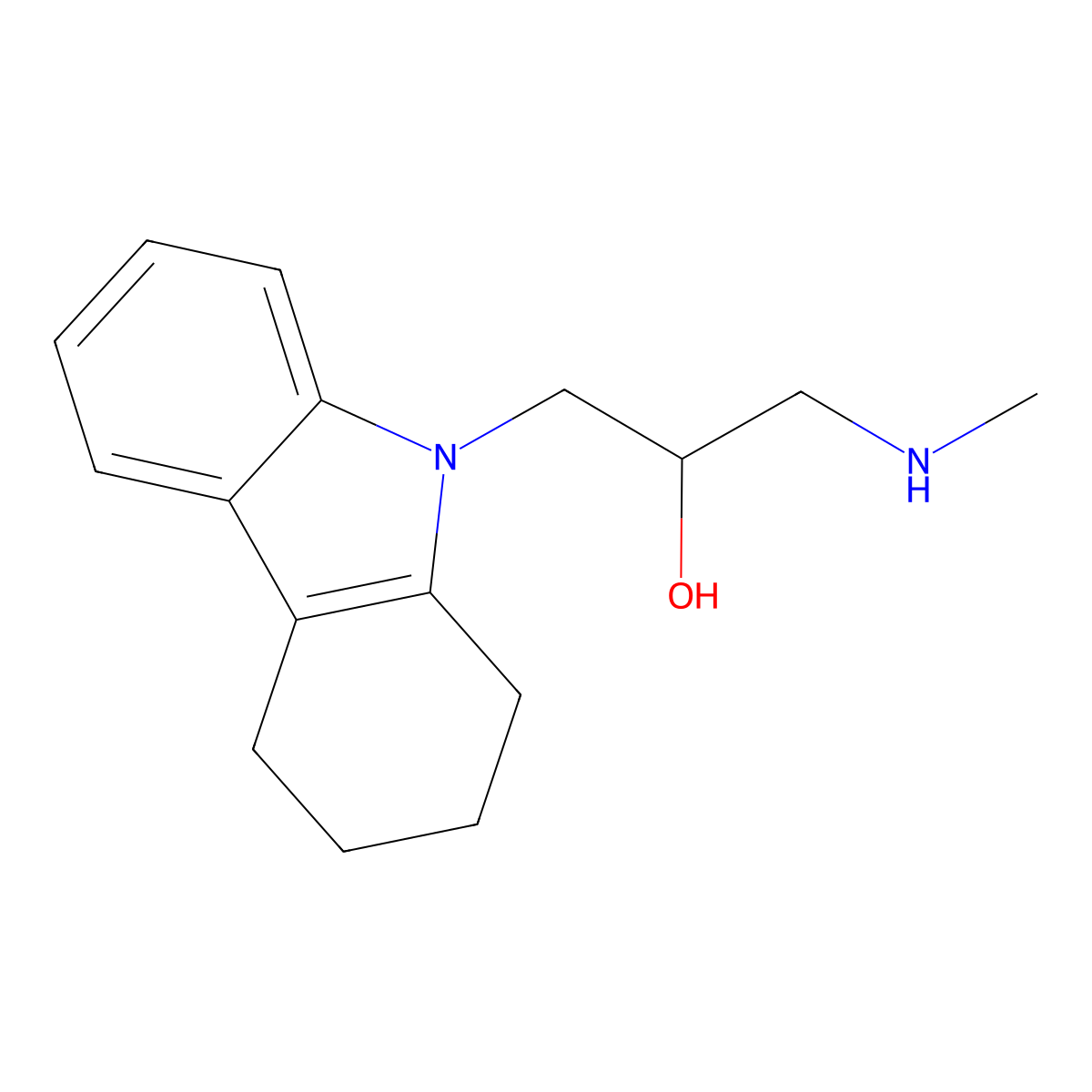 1-Methylamino-3-(1,2,3,4-tetrahydro-carbazol-9-yl)-propan-2-ol molecular structure, CAS 801228-20-6