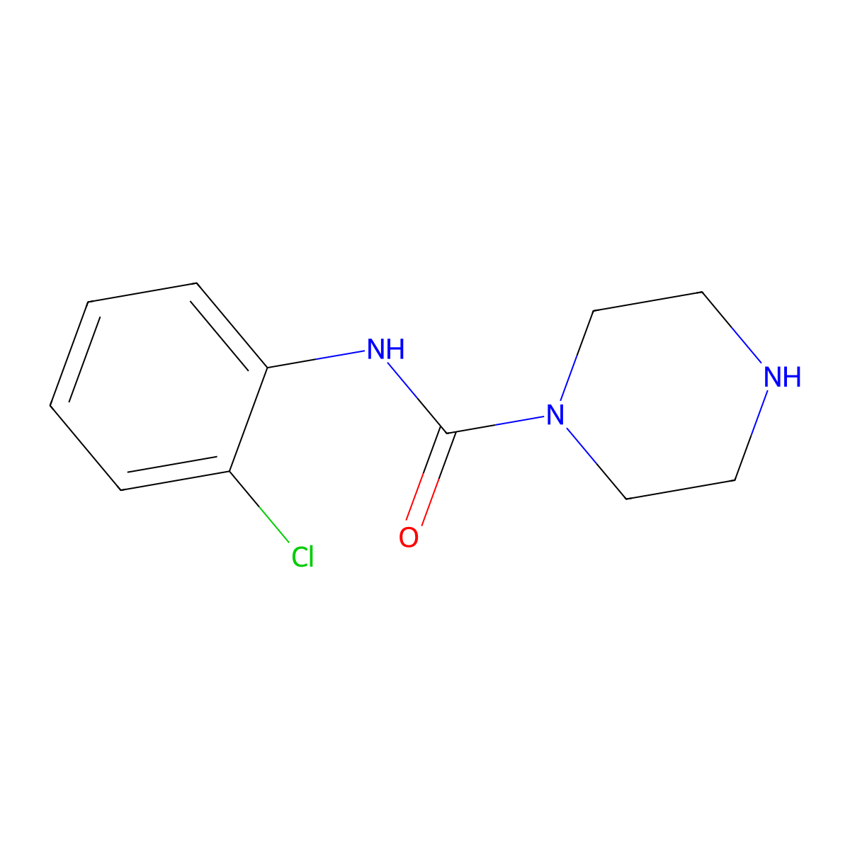 N-(2-chlorophenyl)piperazine-1-carboxamide molecular structure, CAS 801228-28-4
