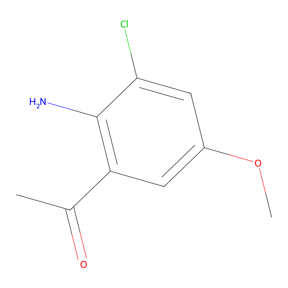 Ethanone, 1-(2-amino-3-chloro-5-methoxyphenyl)- molecular structure, CAS 801235-15-4