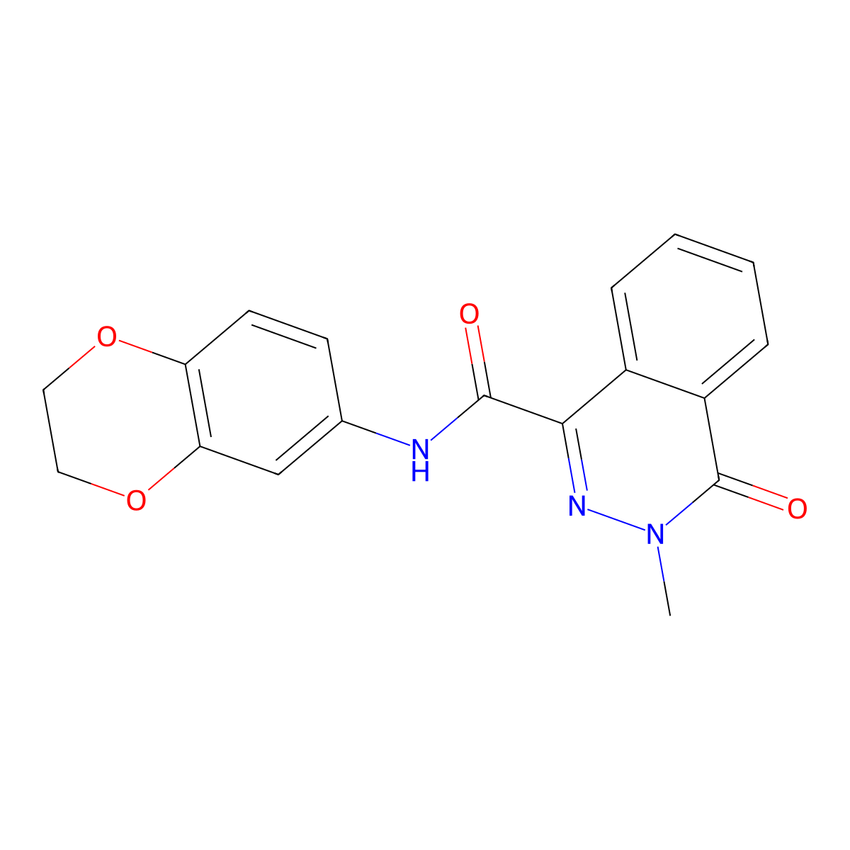 N-(2,3-dihydro-1,4-benzodioxin-6-yl)-3-methyl-4-oxo-3,4-dihydrophthalazine-1-carboxamide molecular structure, CAS 801239-59-8