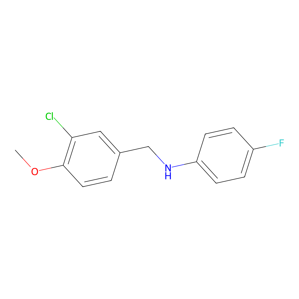N-(3-chloro-4-methoxybenzyl)-4-fluoroaniline molecular structure, CAS 801242-05-7