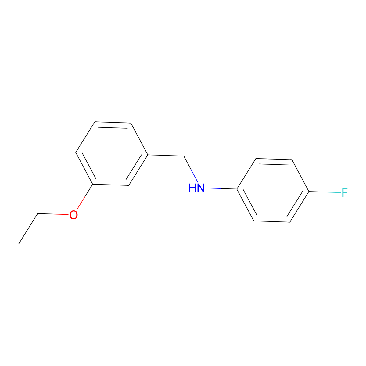 N-(3-ethoxybenzyl)-4-fluoroaniline molecular structure, CAS 801242-06-8