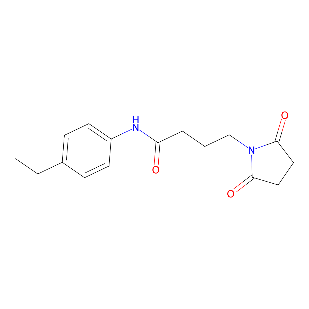 4-(2,5-dioxopyrrolidin-1-yl)-N-(4-ethylphenyl)butanamide molecular structure, CAS 801245-87-4