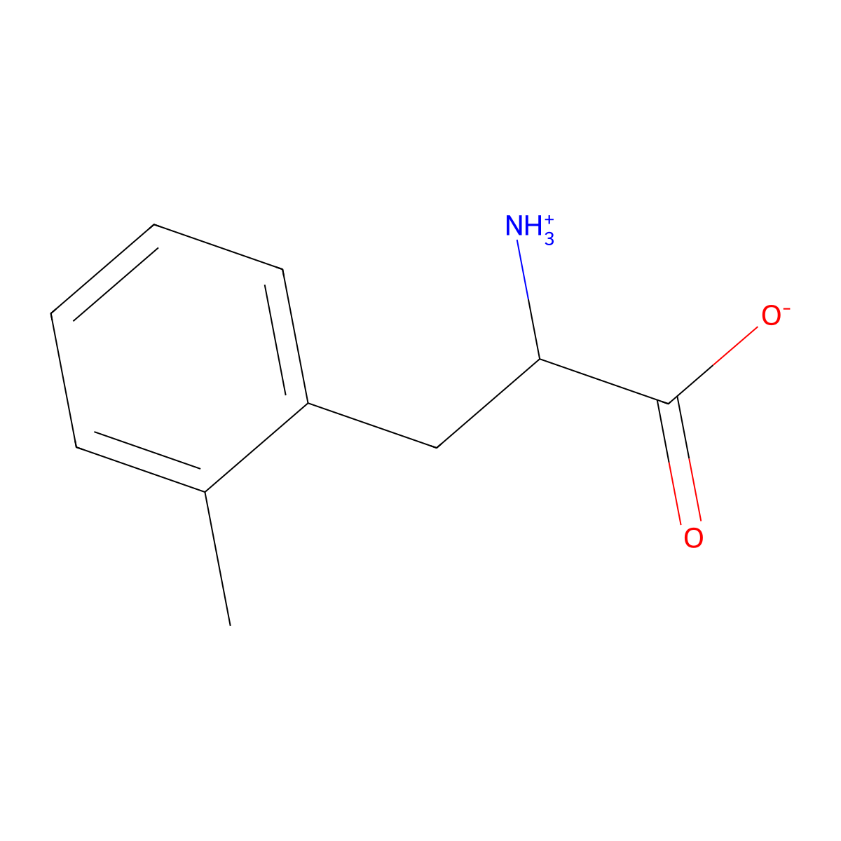 (2R)-2-ammonio-3-(2-methylphenyl)propanoate molecular structure, CAS 80126-54-1