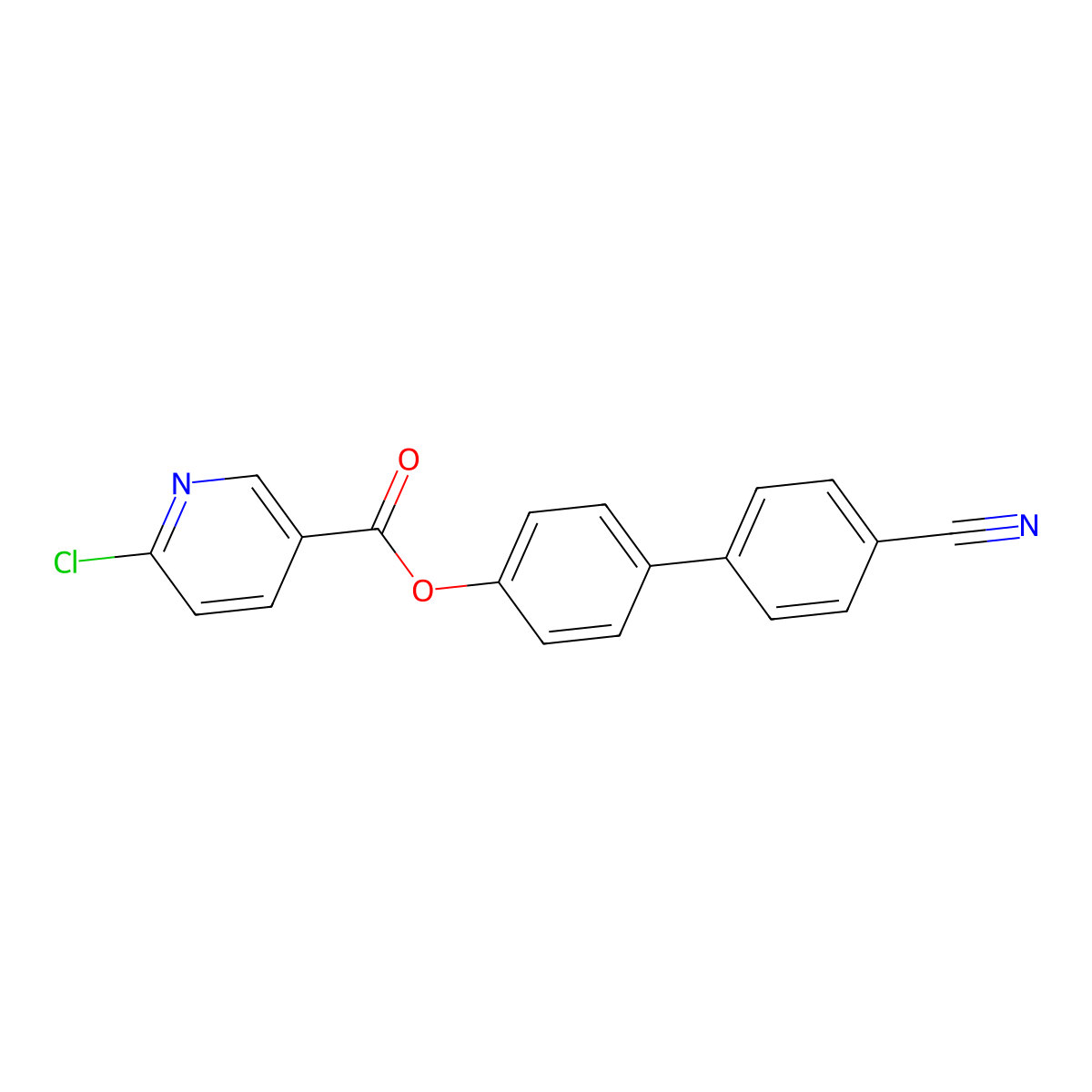 4'-Cyano-[1,1'-biphenyl]-4-yl 6-chloropyridine-3-carboxylate molecular structure, CAS 801266-74-0