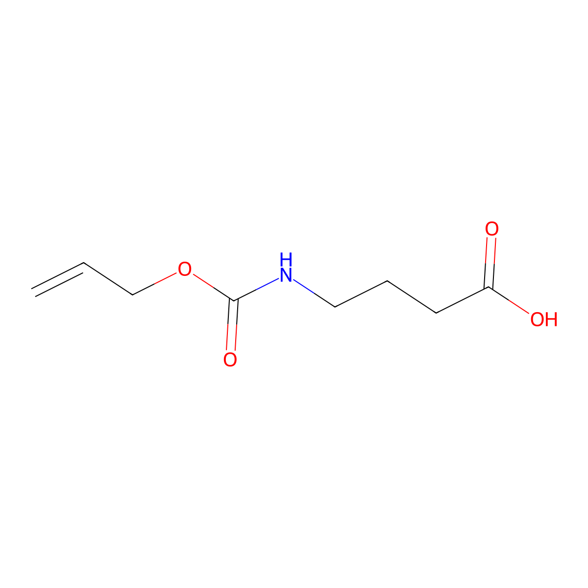 4-{[(Prop-2-en-1-yloxy)carbonyl]amino}butanoic acid molecular structure, CAS 80127-29-3