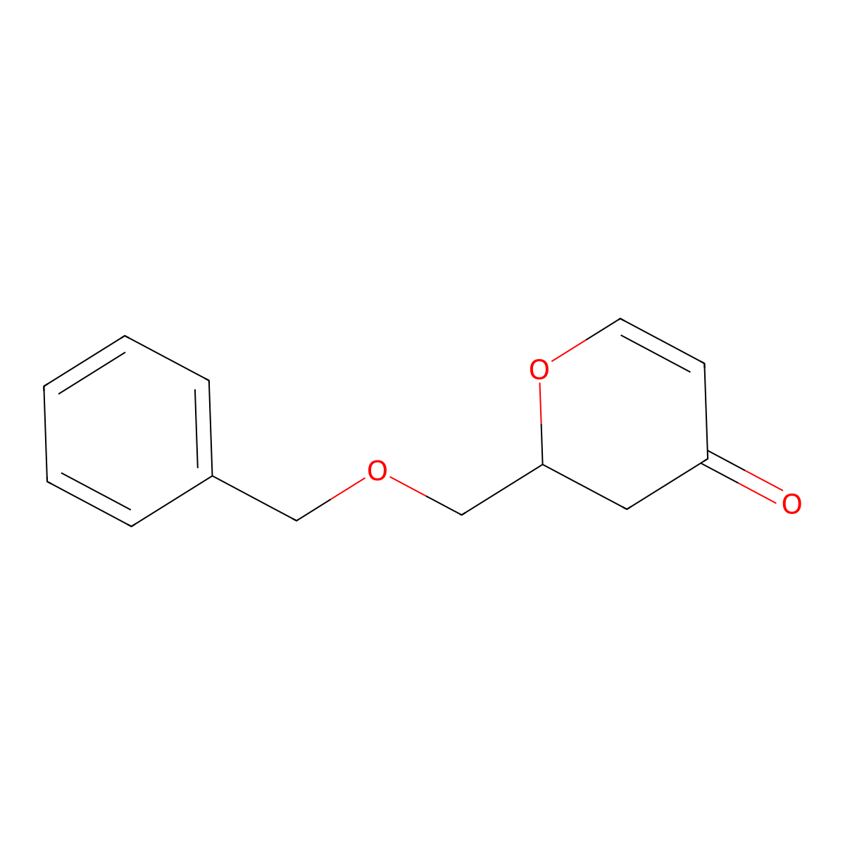 2-[(benzyloxy)methyl]-3,4-dihydro-2H-pyran-4-one molecular structure, CAS 80127-39-5