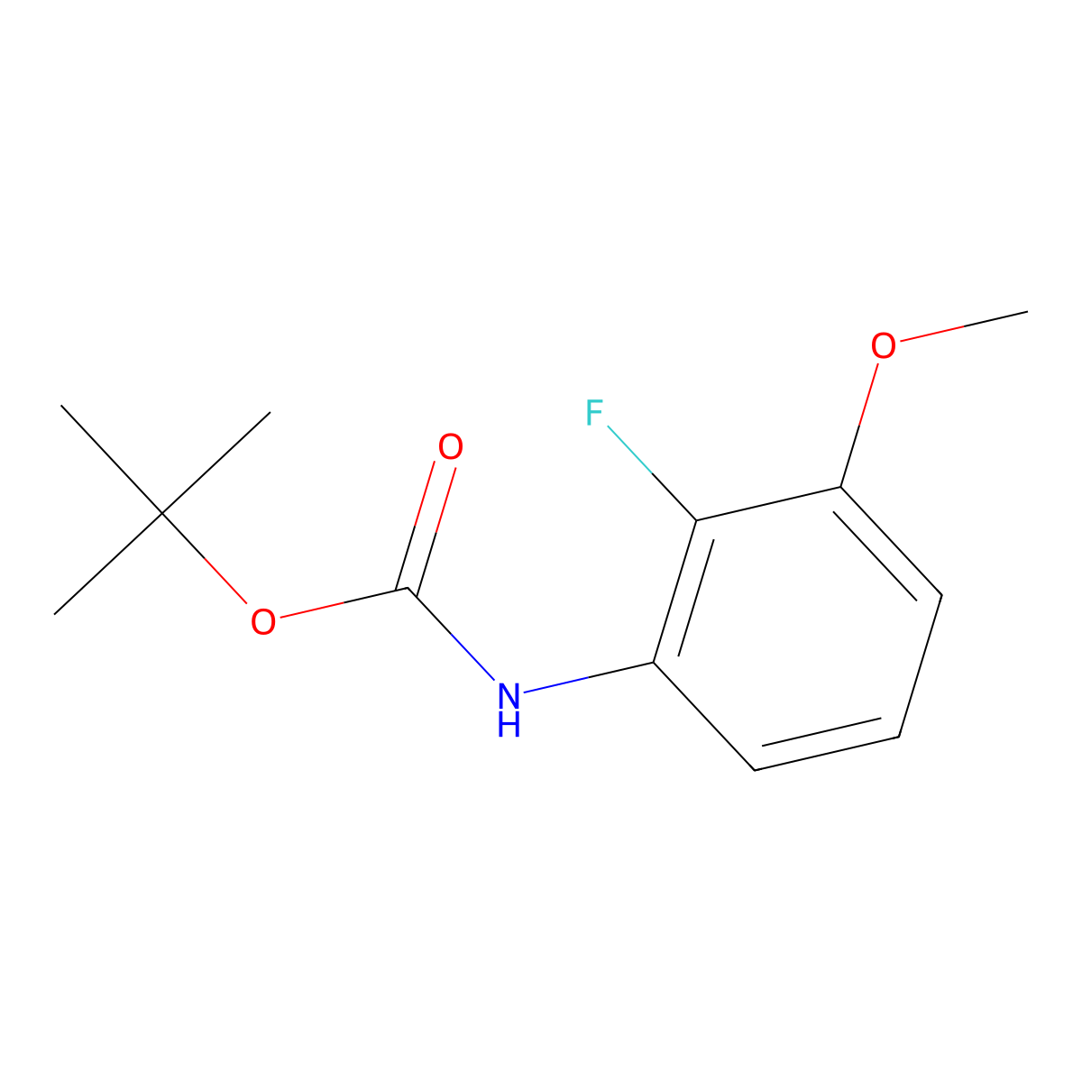 Tert-butyl (2-fluoro-3-methoxyphenyl)carbamate molecular structure, CAS 801281-99-2